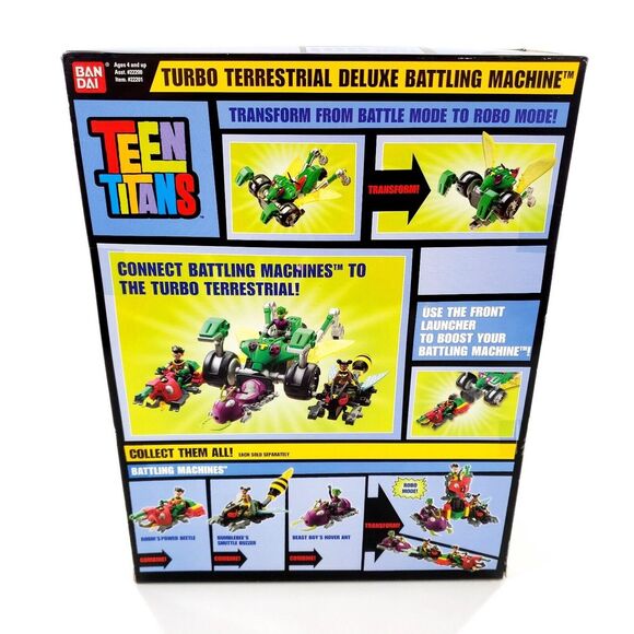 Teen Titans Turbo Terrestrial Deluxe Battling Machine #22201 Bandai New Sealed - Picture 3 of 7